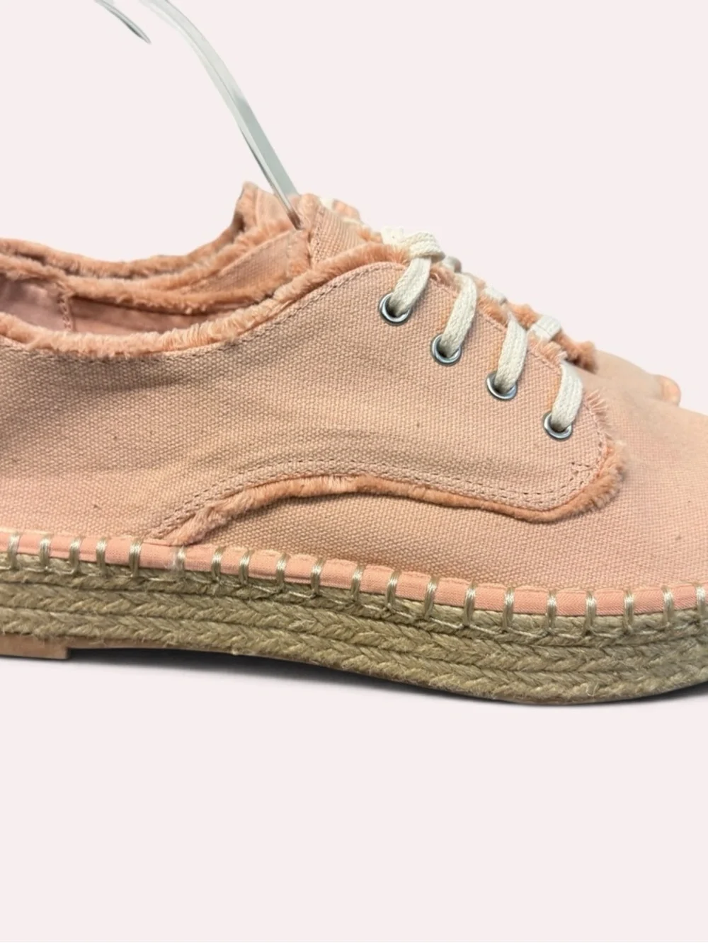 Dolce Vita Lace-Up Espadrille Sneakers - Blush Pink